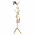 Perchero de madera sólida multifuncional para hogar, ideal para sombreros, abrigos y chaquetas, diseño compacto