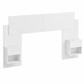 Cabecero de Cama con Mesitas en Blanco 160x92x18cm - Dormitorio Moderno y Funcional