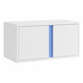 Mueble de TV con LED y Diseño Colgante Blanco
