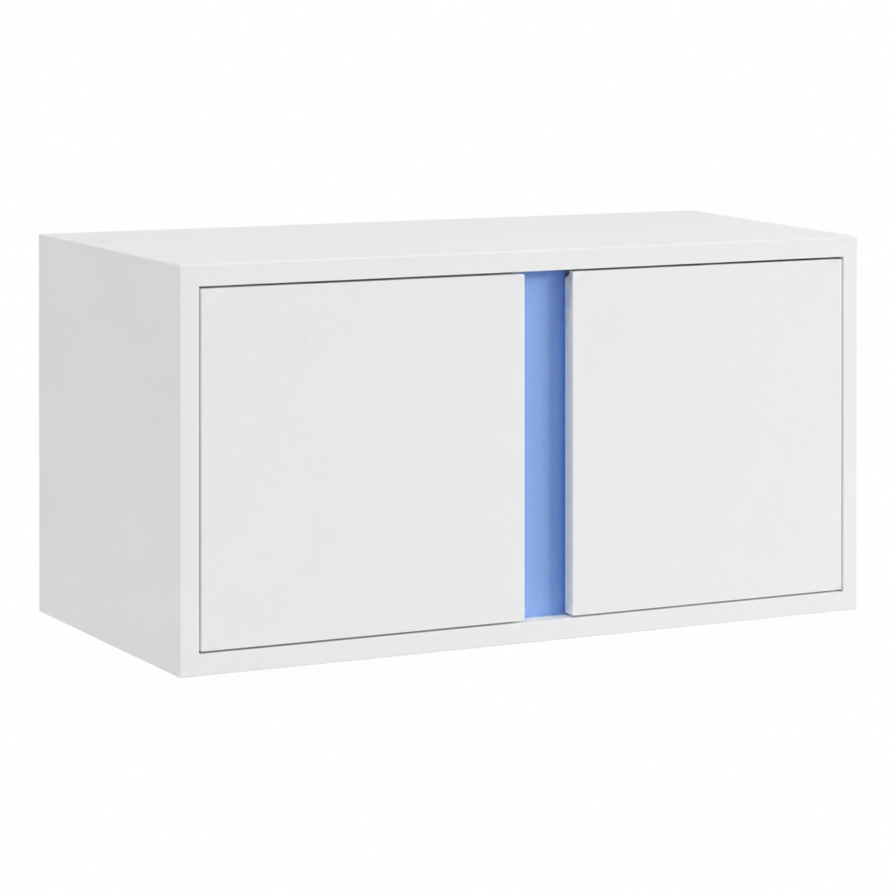 Mueble de TV con LED y Diseño Colgante Blanco