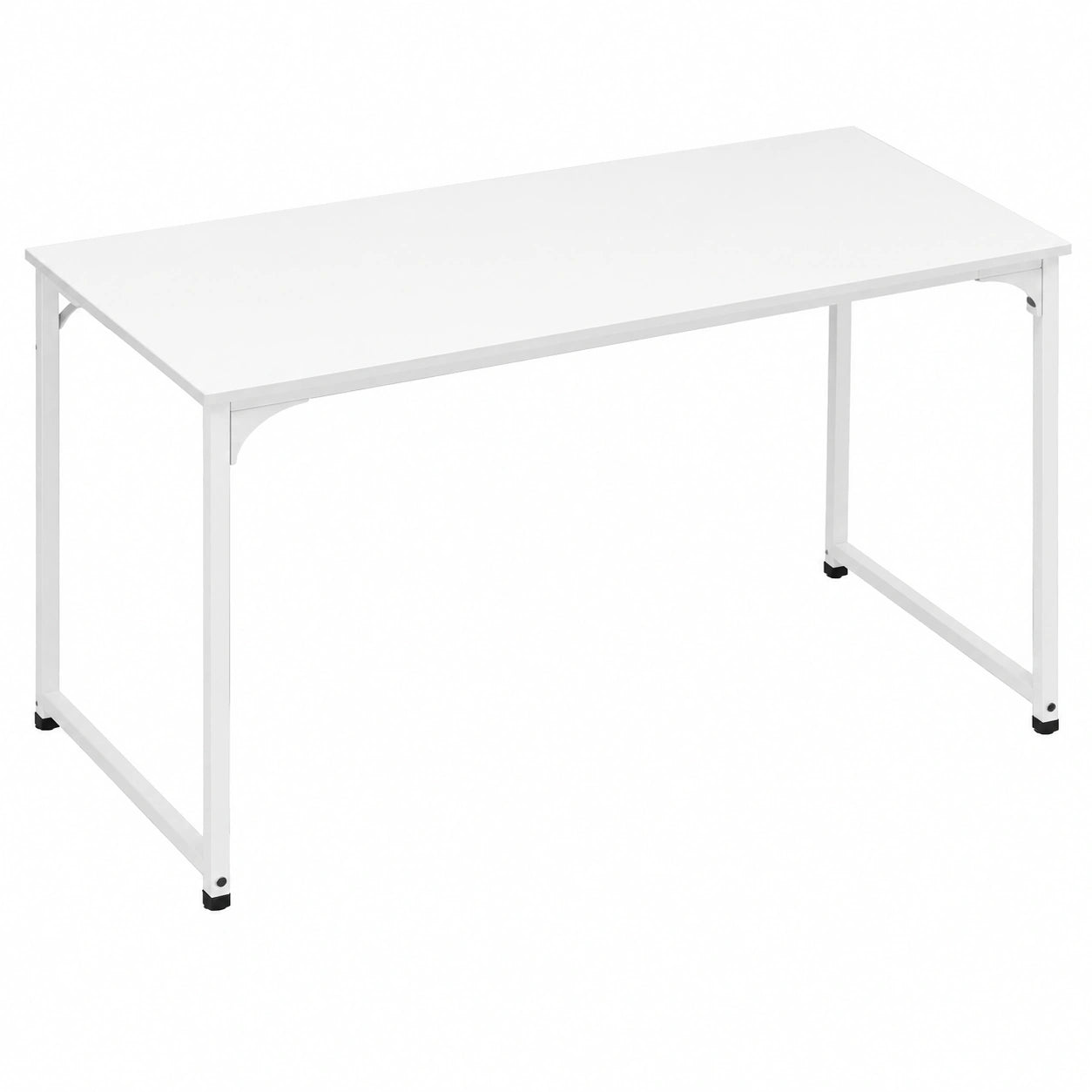 Escritorio Blanco Moderno 80x40cm para Oficina y Hogar, Estructura de Metal Resistente