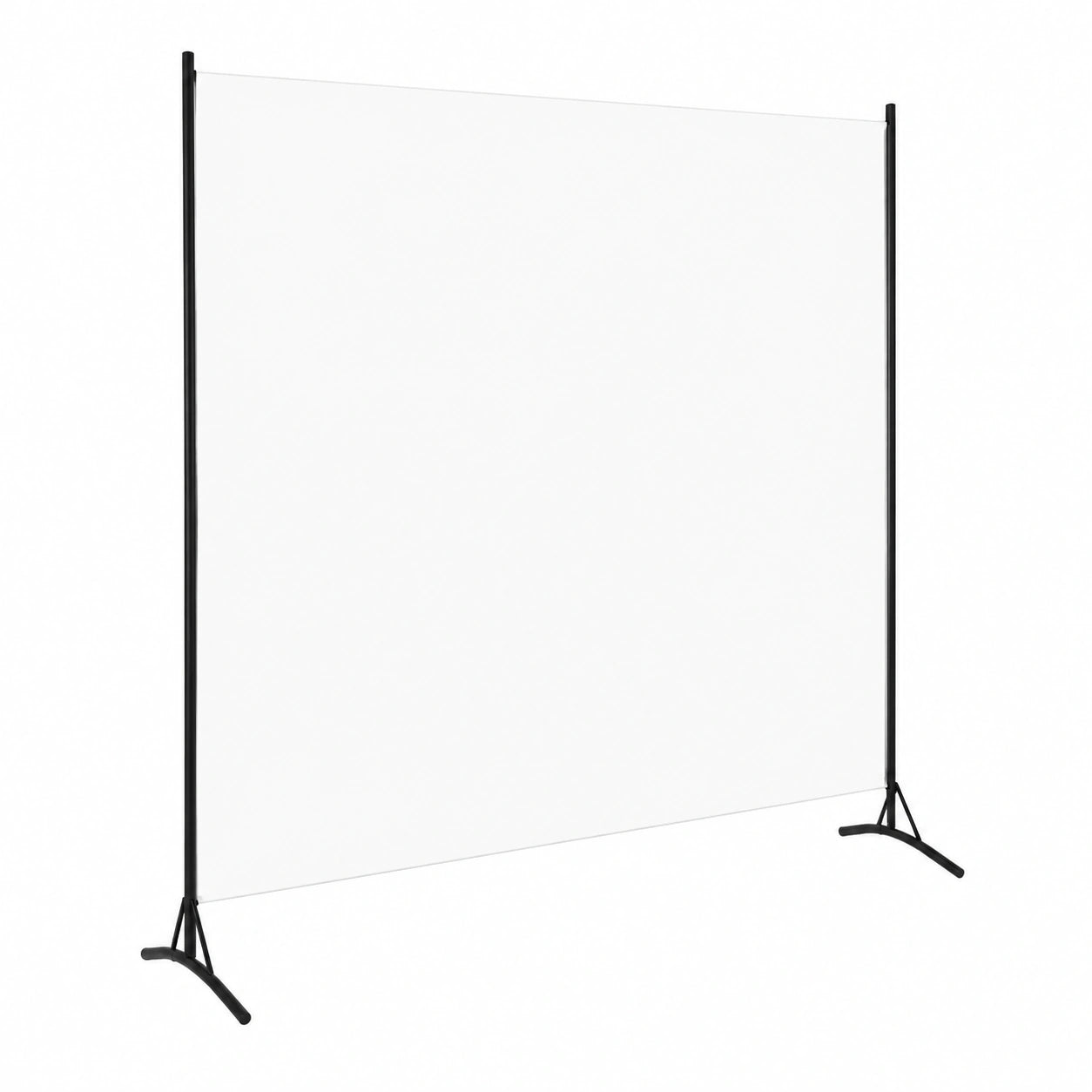 Biombo Plegable de Tela Blanca 175x180 cm para Separación de Espacios en Hogar y Oficina