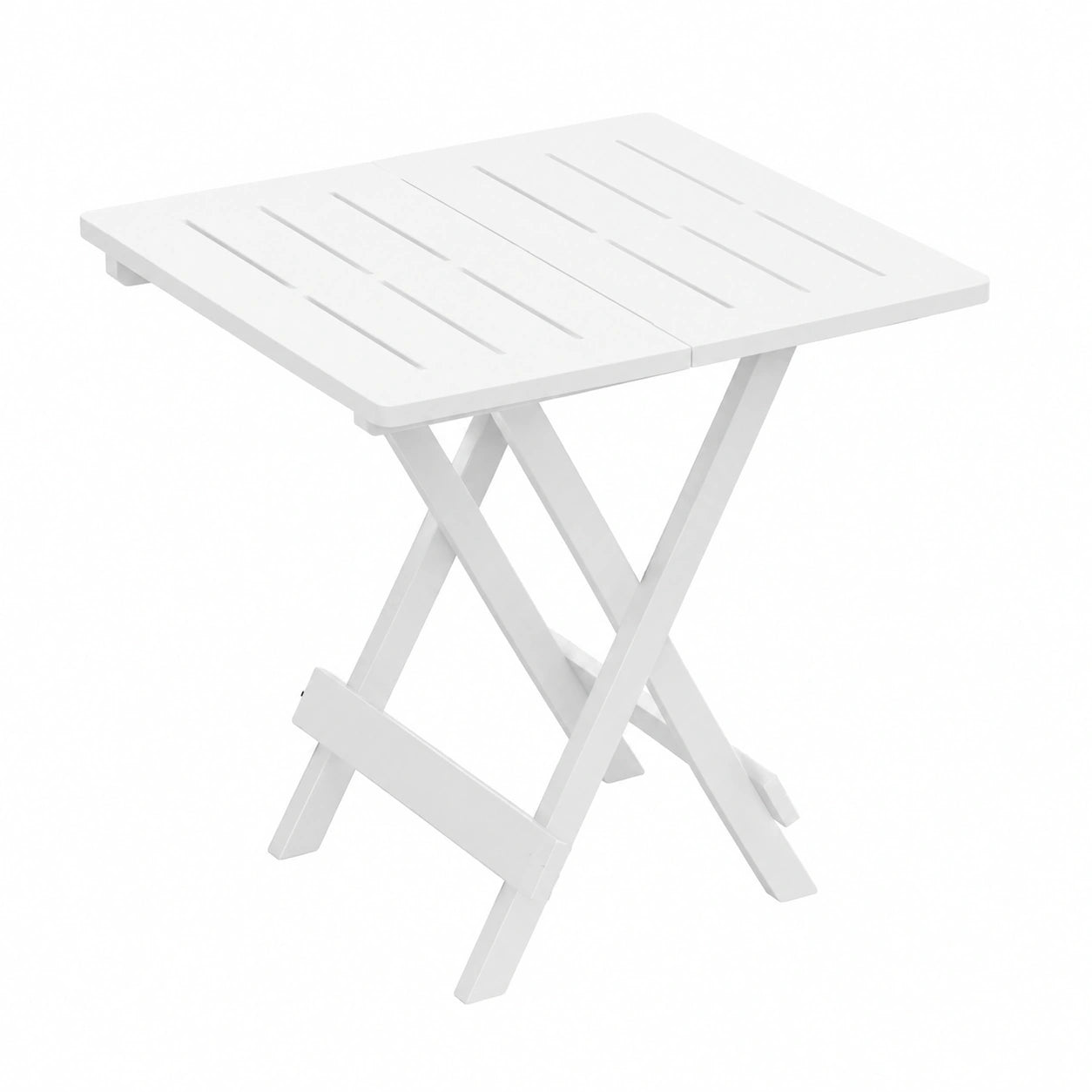 Mesa Plegable de Resina para Exterior 44x44x50 cm, Ligera y Resistente