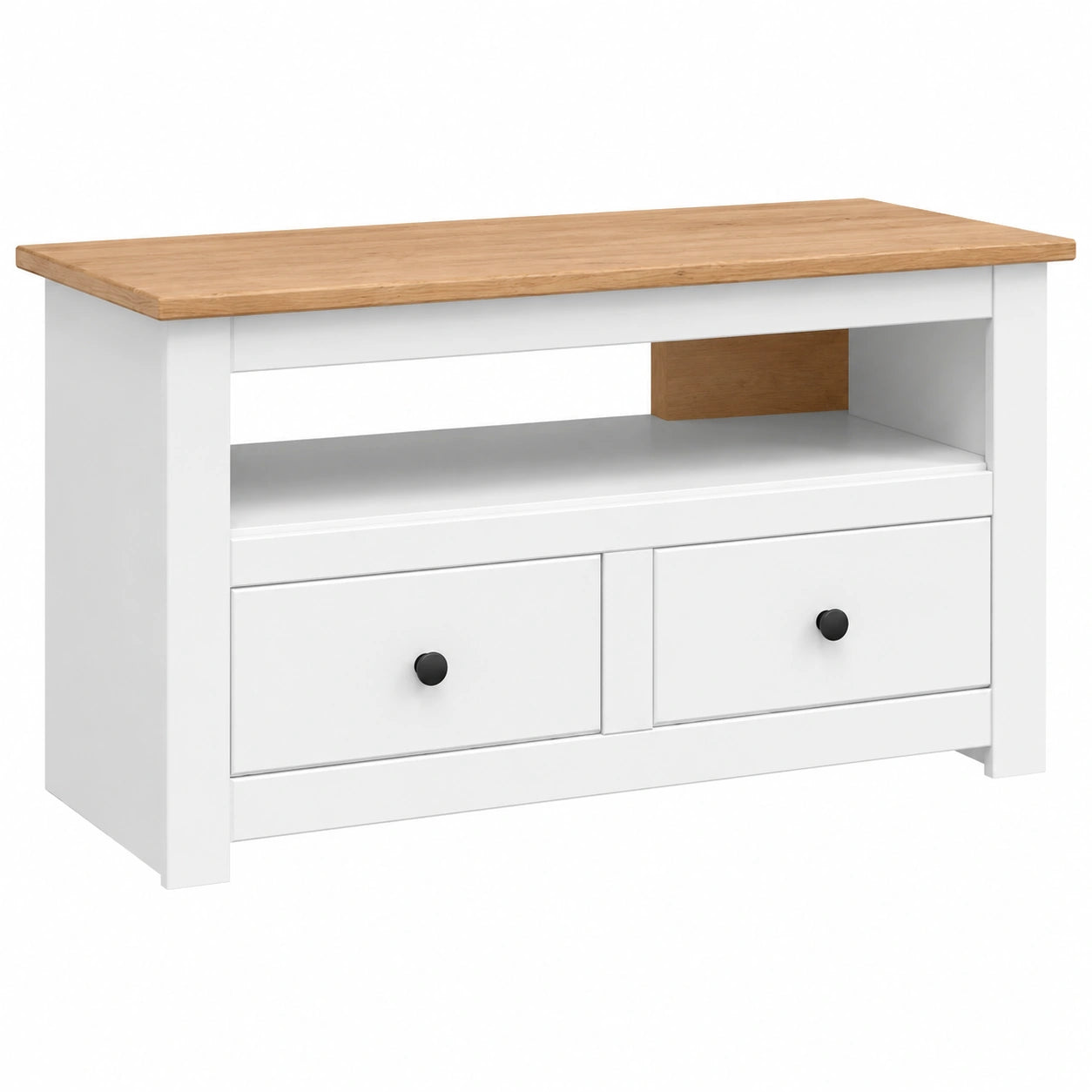Mueble TV Esquinero VidaXL de Madera de Pino Blanco 93x49x49 cm