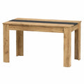 Mesa de Comedor Fija Mirko, 140x90x78 cm, Roble Dorado y Antracita