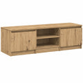 Mesa de TV de Madera de Ingeniería con Acabado Roble 140x40x36 cm