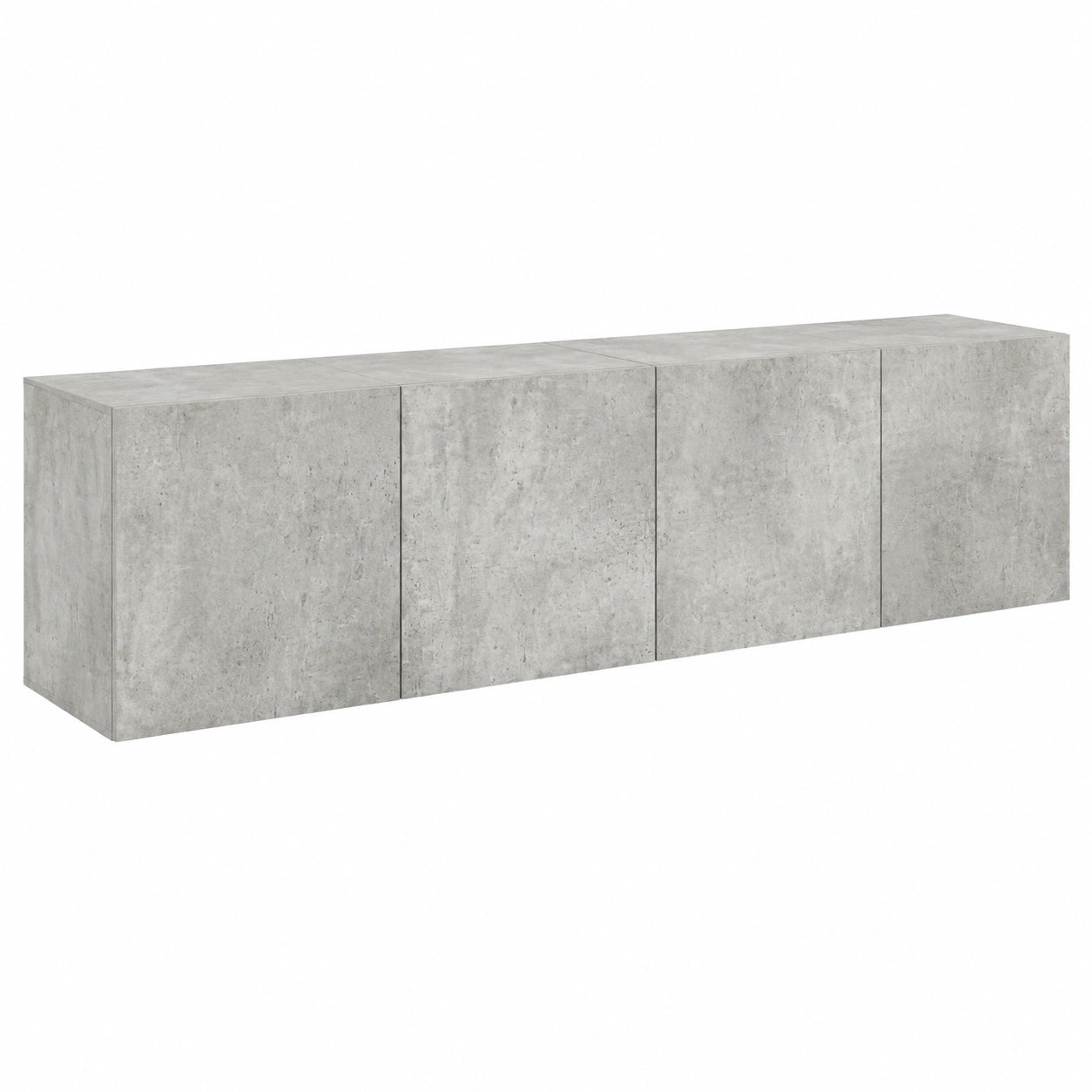 Conjunto de Muebles de TV con Luces LED, 2 Piezas, Gris Hormigón, 80x35x31 cm