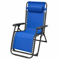Tumbona Reclinable Gravedad Cero Azul para Jardín y Piscina