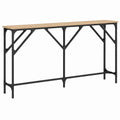 Mesa Consola Roble Sonoma con Patas Ajustables para Salón