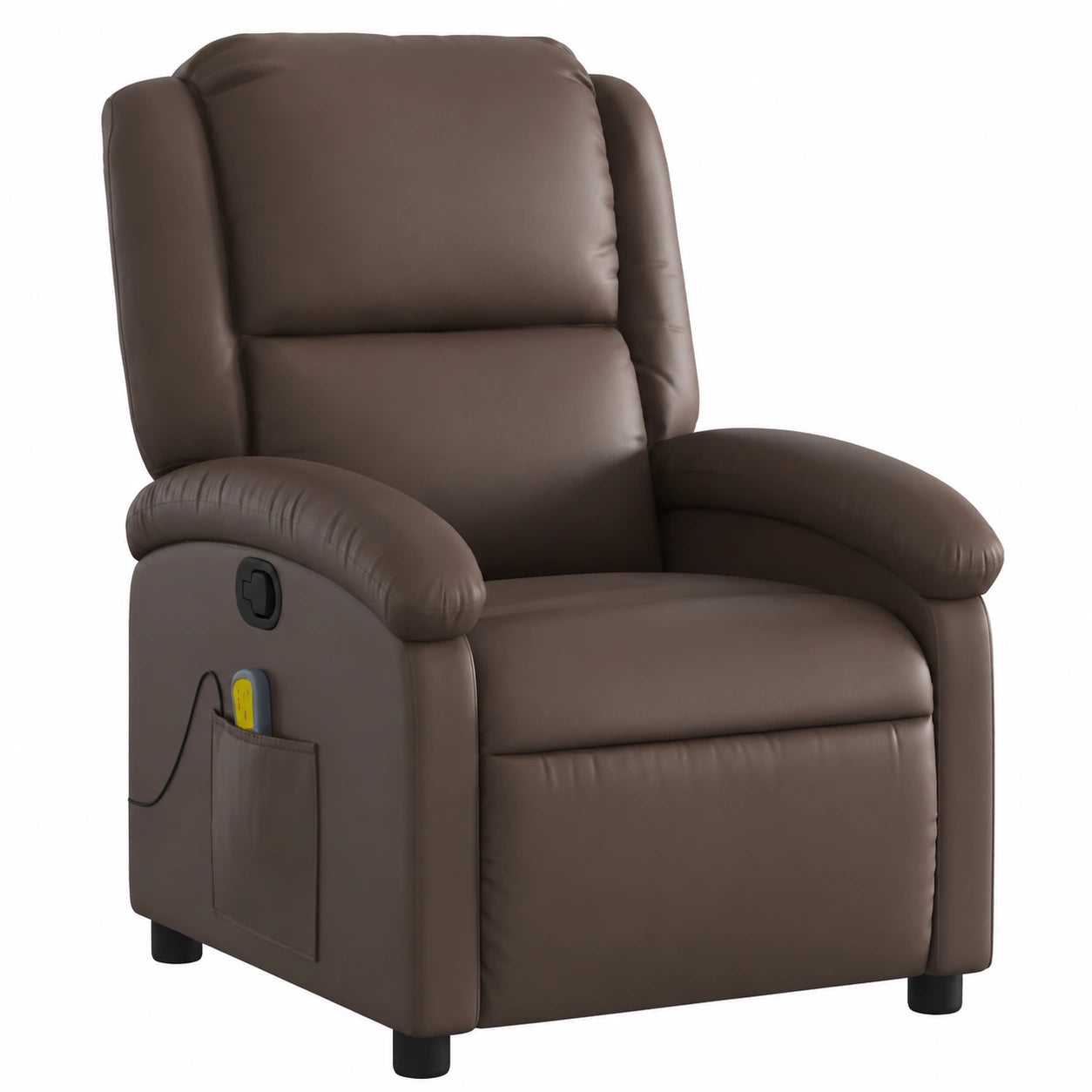 Sillón Reclinable de Masaje vidaXL en Cuero Sintético Marrón para Hogar