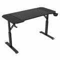 Mesa Gaming Ajustable Mars Gaming MGD-ERGO120, 3 Alturas, Superficie Ergonómica, Estructura de Metal, Alfombrilla XXL, Soporte para Auriculares y Bebida, Gestión de Cables, 120x60cm, Negro