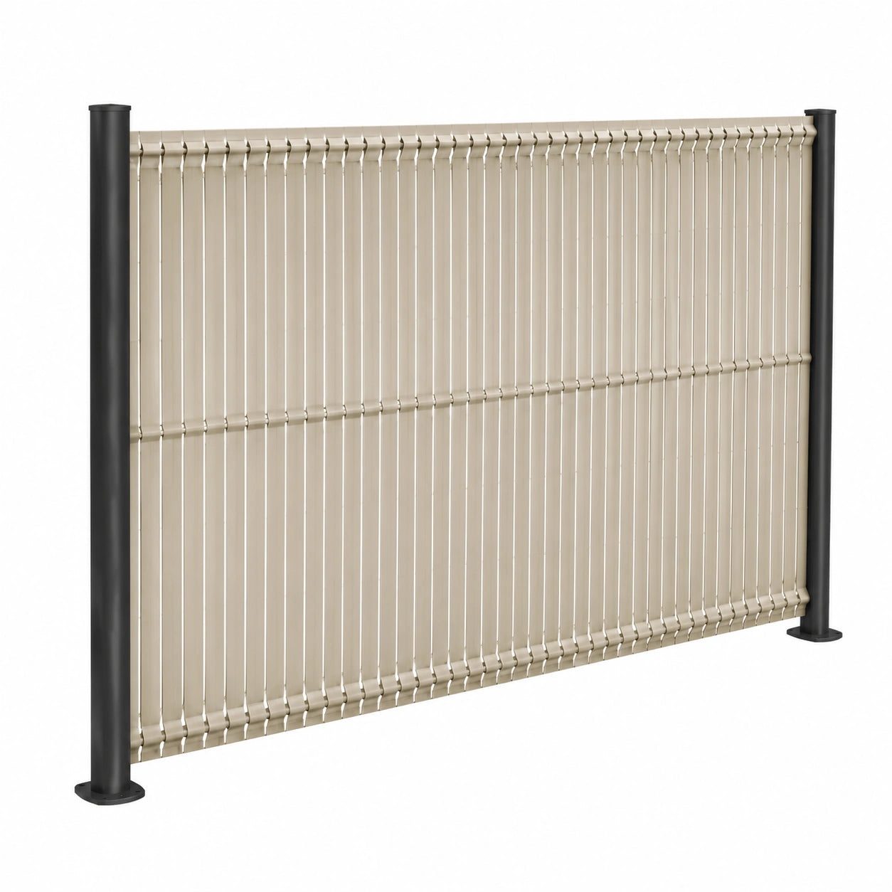 Panel de Jardín PVC 153x250 cm Beige, Marrón Claro, Protección UV y Resistencia a la Intemperie
