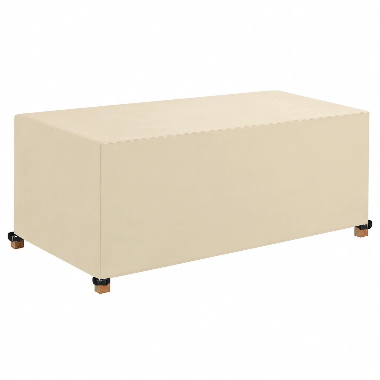 Cubierta Impermeable para Muebles de Exterior 190x160x80 cm, Tejido Oxford 420D, Protege Contra UV y Polvo, Ideal para Mesa de Jardín, Beige