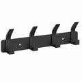Perchero de Pared con 5 Ganchos para Cocina, Dormitorio y Baño, Color Negro