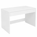 Escritorio Blanco con Cajón Grande, 100x50x75 cm para Oficina y Estudio