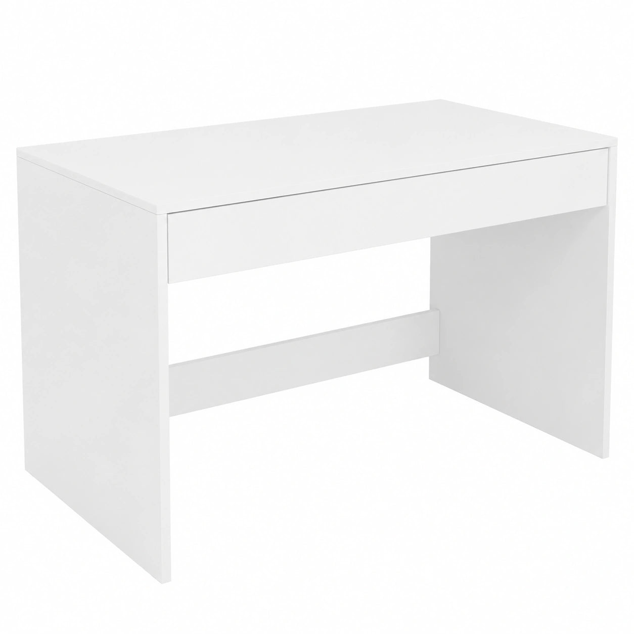 Escritorio Blanco con Cajón Grande, 100x50x75 cm para Oficina y Estudio