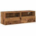 Mesa para Televisor de Madera Recuperada, 55'', con Almacenamiento y Diseño Duradero