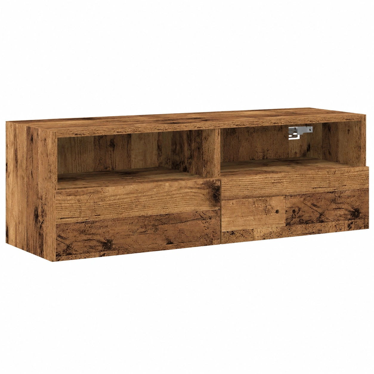 Mesa para Televisor de Madera Recuperada, 55'', con Almacenamiento y Diseño Duradero