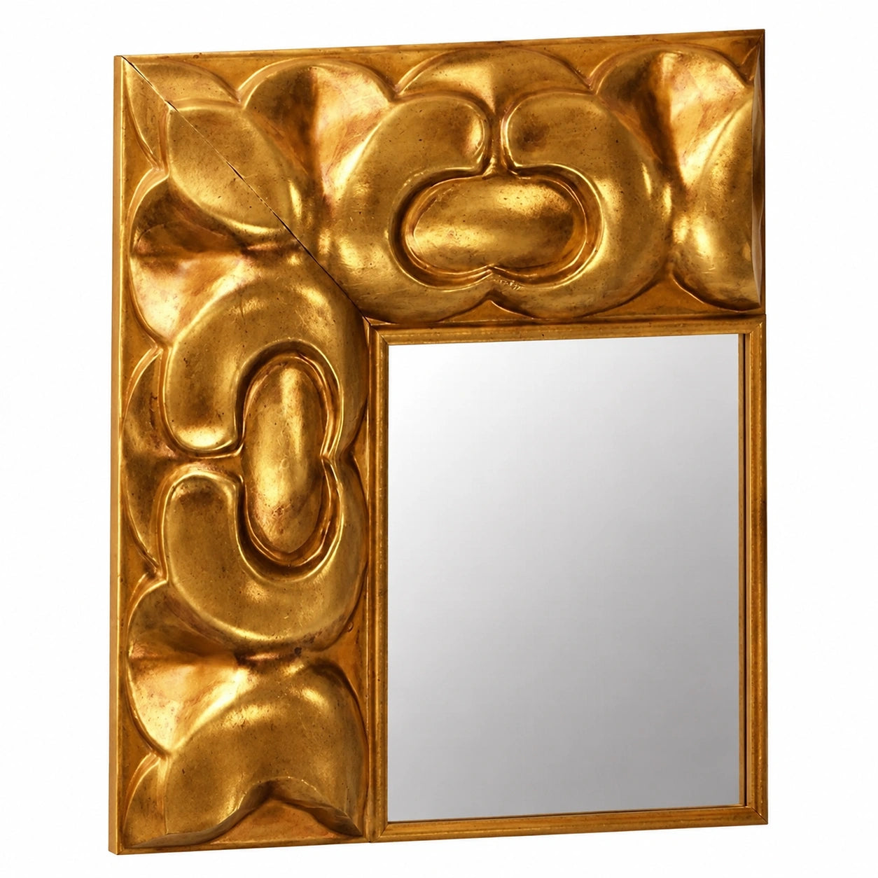 Espejo de Pared en Madera, Hecho en España, Disponible en Múltiples Tamaños y Colores, para Salón, Recibidor, Dormitorio y Baño (58x153 cm, Oro 238)
